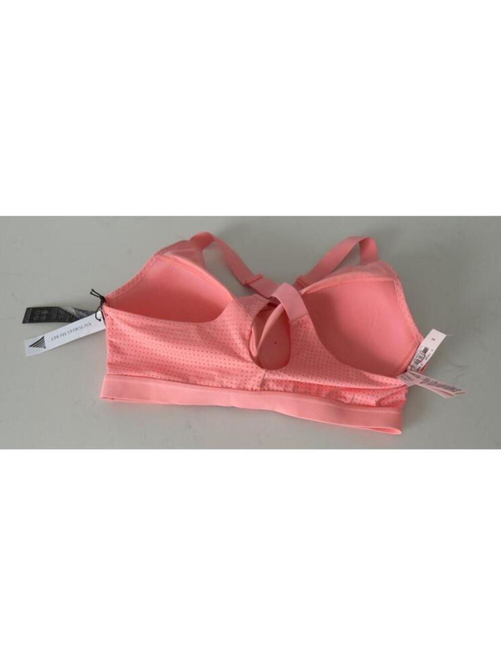 Victoria's Secret VSX Lightweight Mesh Coral Crush Sports Bra 36C - Picture 2 of 2